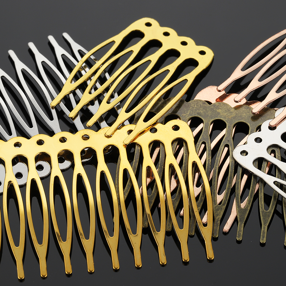 Clip In Hair Piece - 10 Pieces 5-Tooth 10-Tooth Comb Bases
