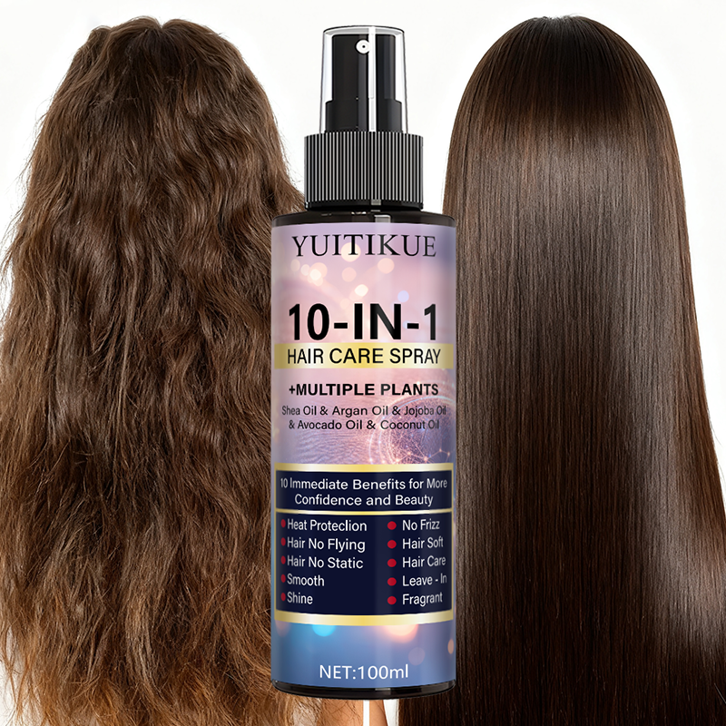 Hair Care Heat Protectant - YUITIKUE 10-in-1 Hair Care Spray |