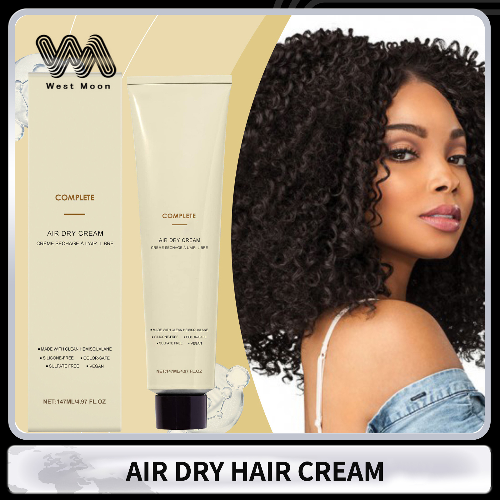 Hair Care For Curly Dry Hair - Hair Cream for Curly Hair Smoothing