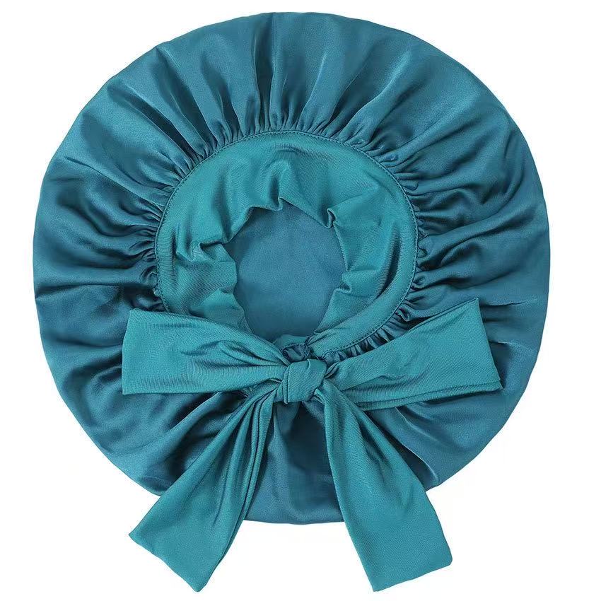 Hair Care For Curly Dry Hair - High End Artificial Silk Ribbon Nightcap