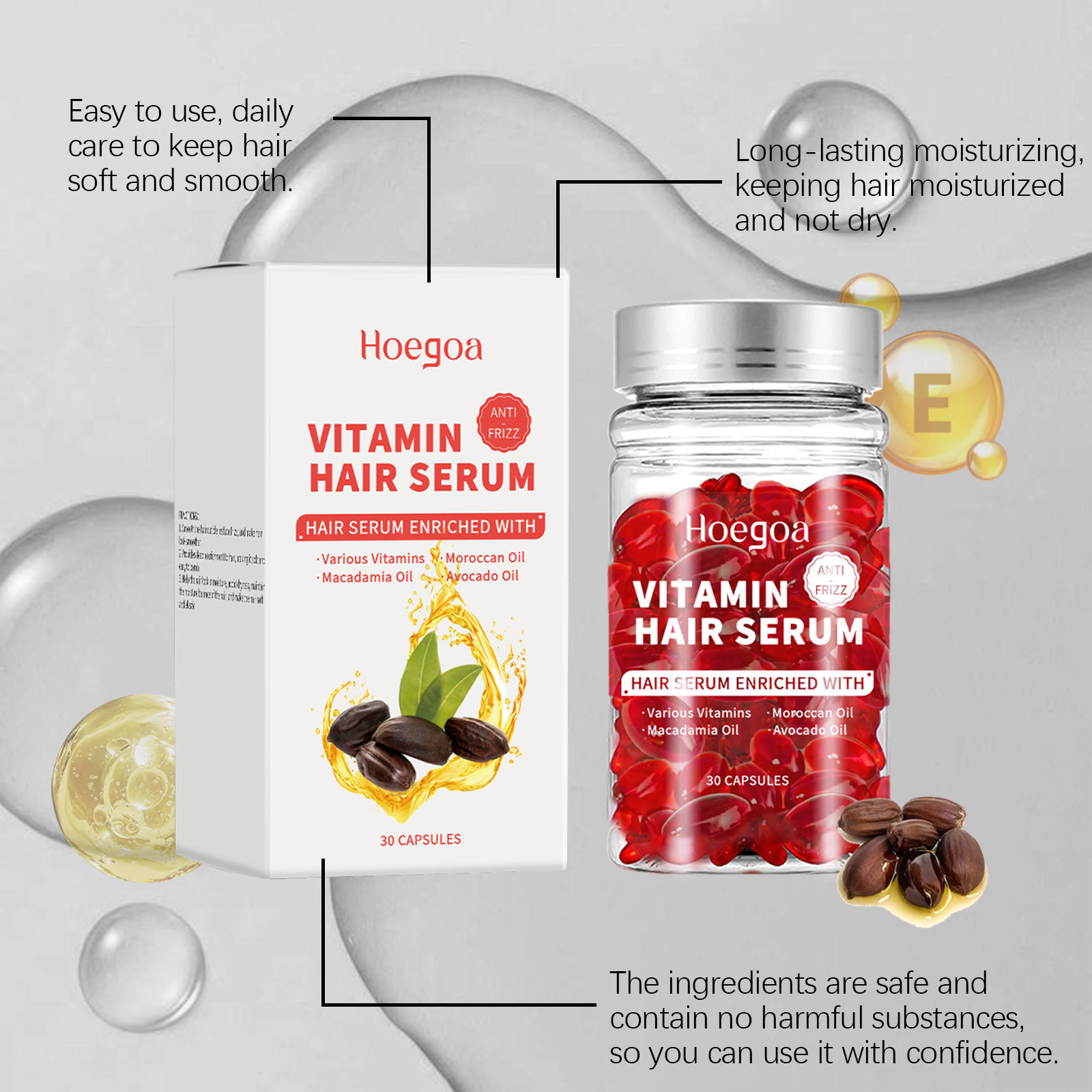 Hair Care Tonic - Vitamin Hair Care Serum Capsules Increase