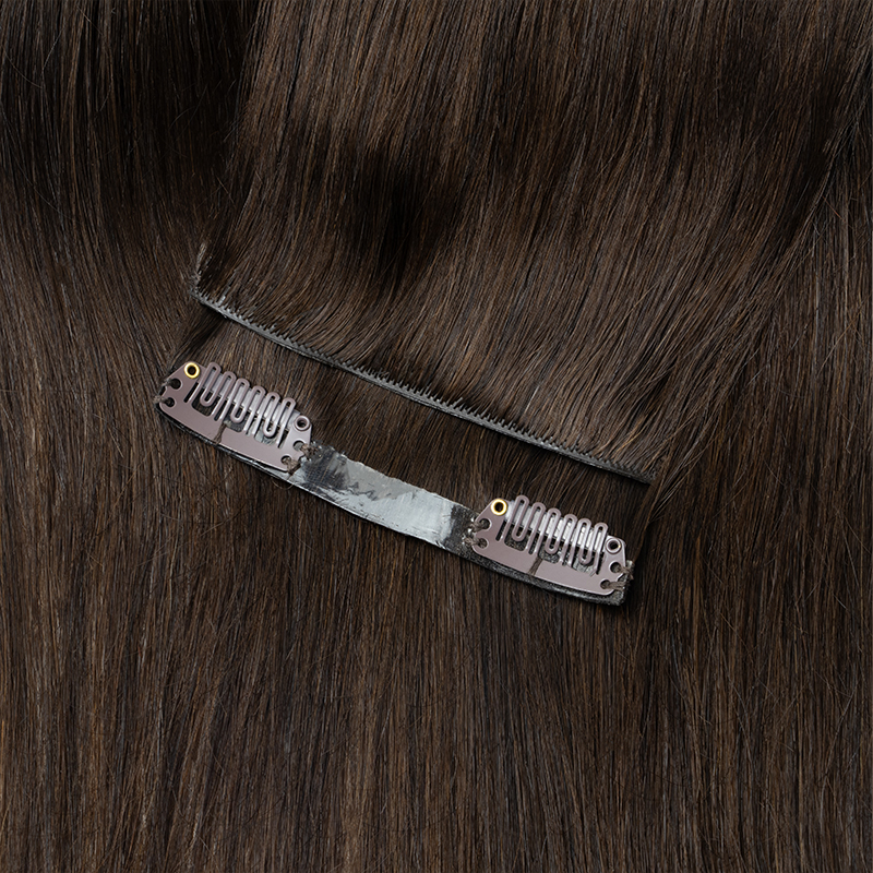 Clip In Hair Piece - Invisible Thick PU Clip In Human