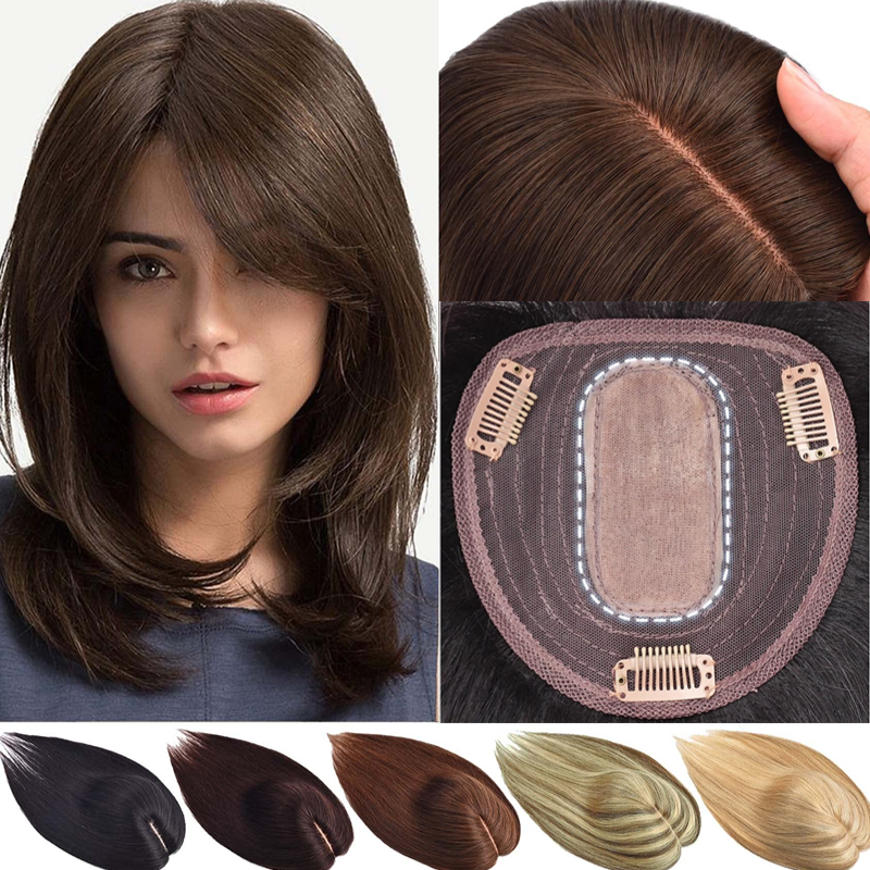 Women Toupee Silk Base Topper  - Clip In Hair Piece บทวิจารณ์และราคา