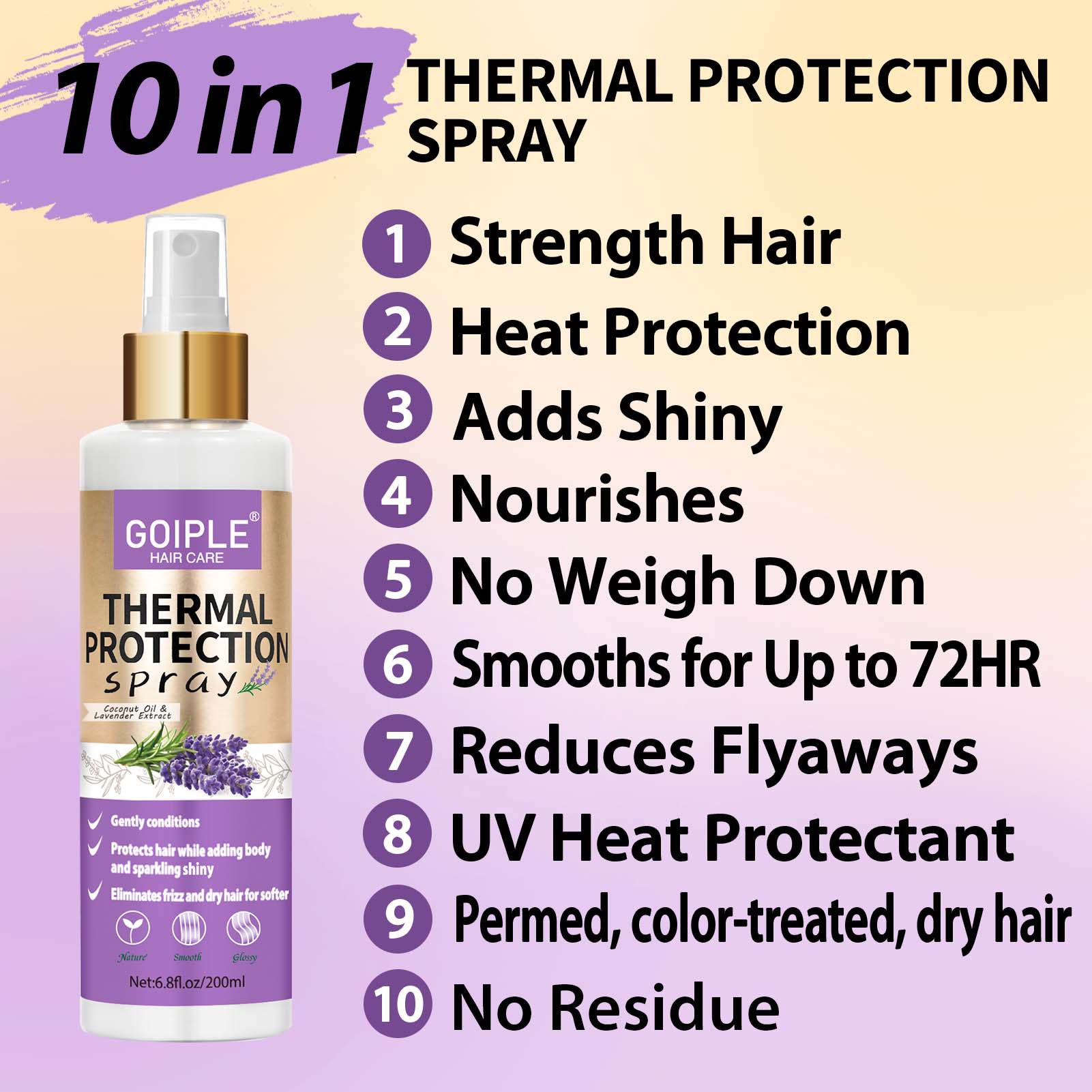 GOIPLE Thermal Protection Spra - Hair Care Heat Protectant บทวิจารณ์และราคา