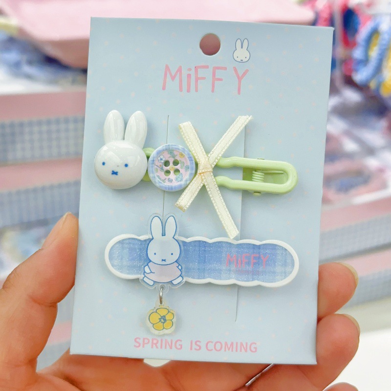 New Miffy rabbit bangs clip si - Clip In Hair Piece บทวิจารณ์และราคา