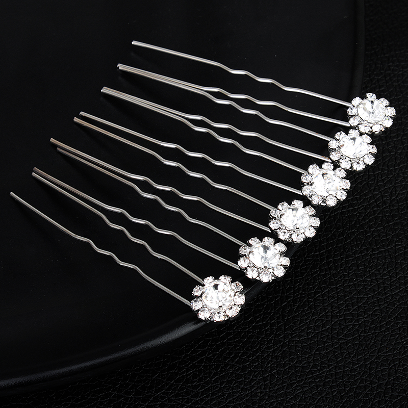 12PK/Set Fashion Rhinestone Fl - Clip In Hair Piece บทวิจารณ์และราคา