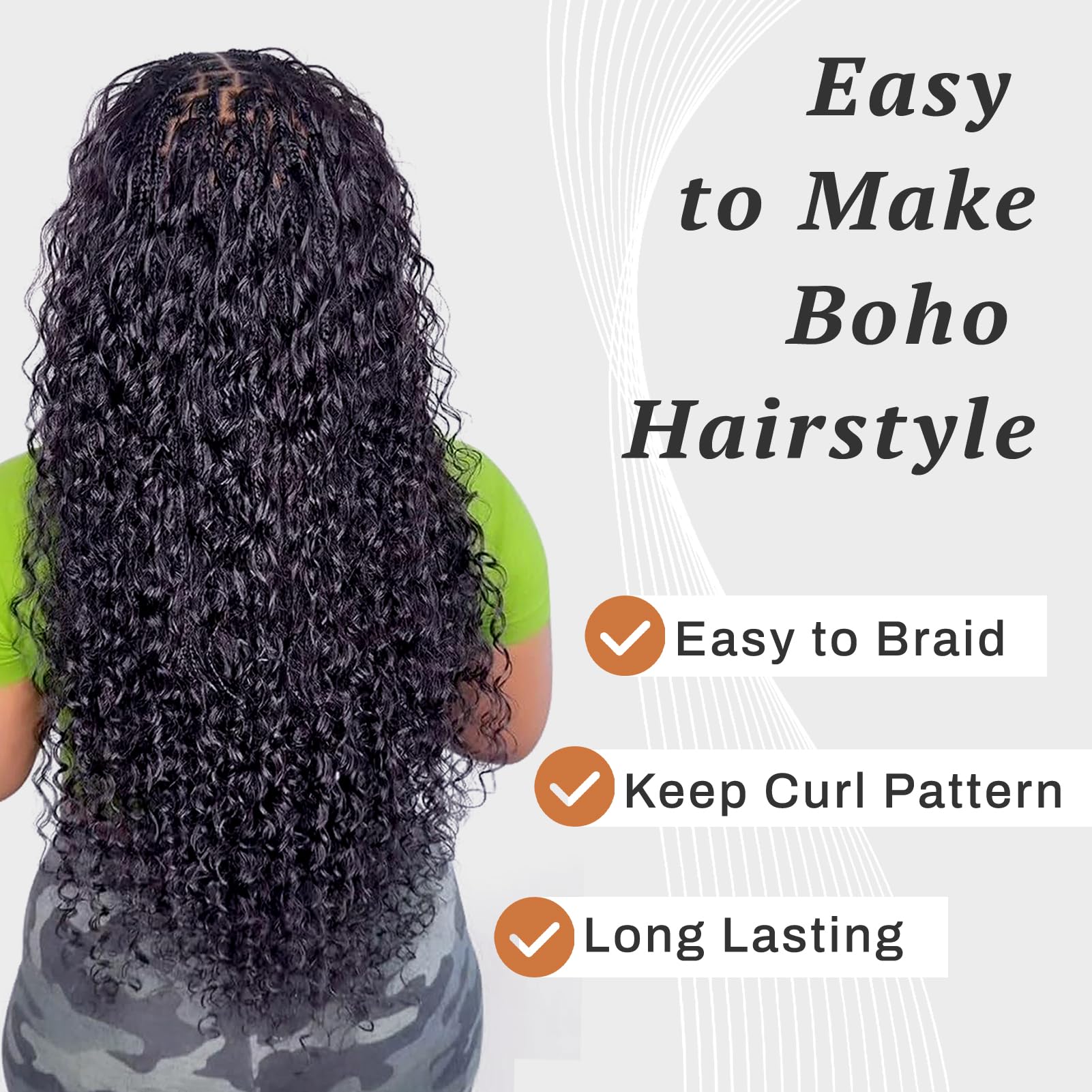 Deep Wave Bulk Hair for Braidi - Hair Care Wavy Hair บทวิจารณ์และราคา