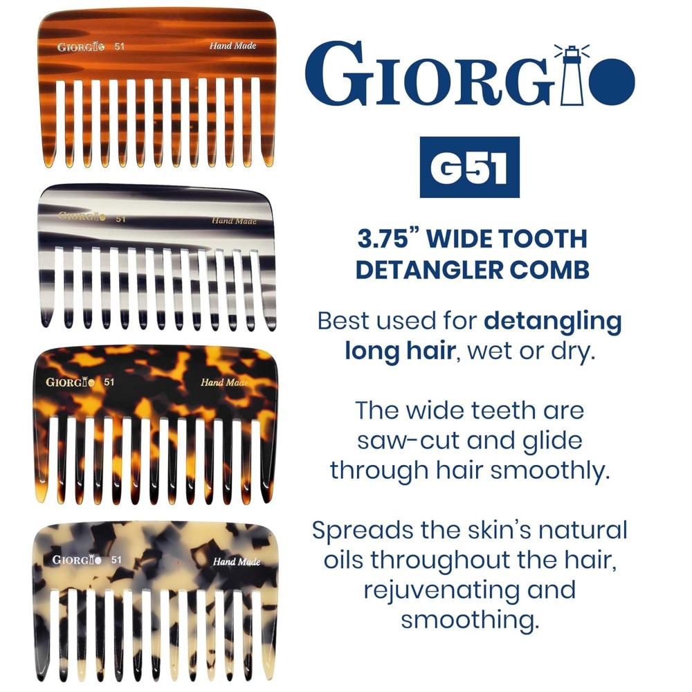 G51 Wide Tooth Detangling Comb - Hair Care Wavy Hair บทวิจารณ์และราคา