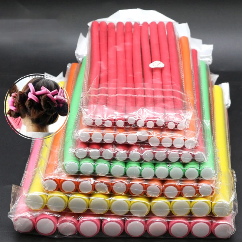 10 Pcs/Set Hair Curing Rod Mag - Hair Roller Set Flexi บทวิจารณ์และราคา