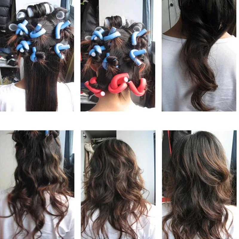 10 Pcs/Set Hair Curing Rod Mag - Hair Roller Set Flexi บทวิจารณ์และราคา