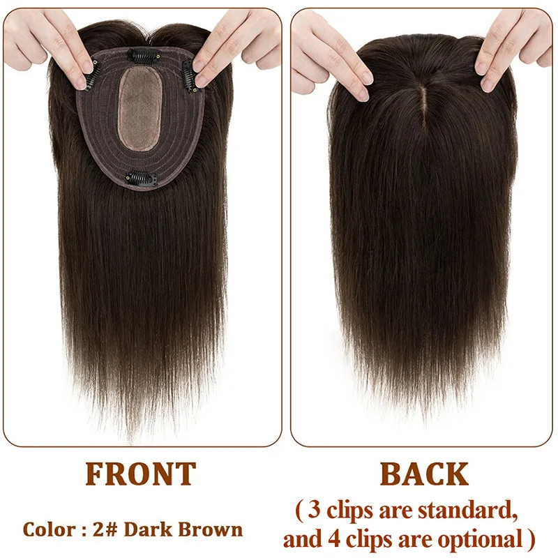 Silk Base Top Women Topper Cli - Clip In Hair Piece บทวิจารณ์และราคา