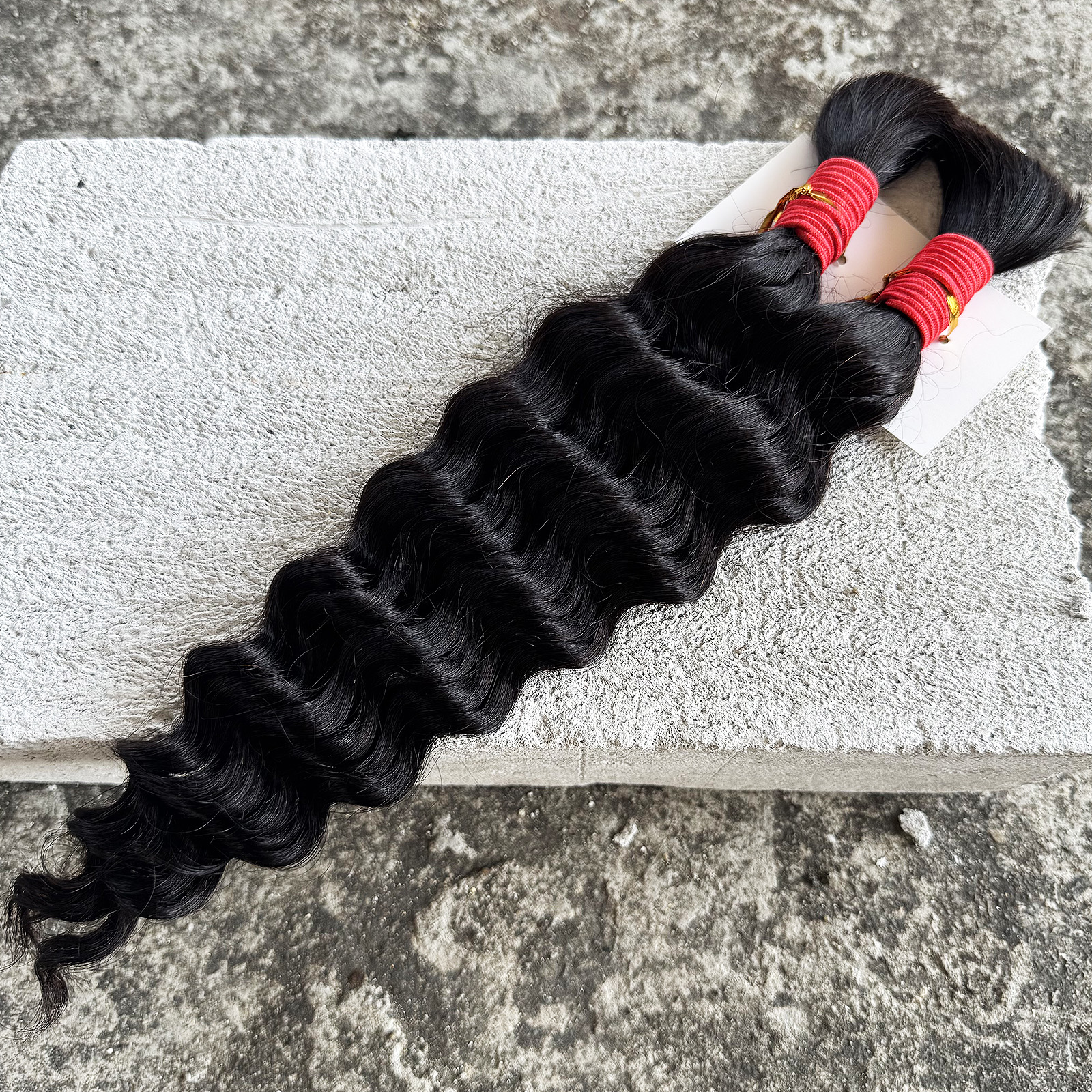 16-24inch Human Hair Bulk for  - Hair Care For Wavy Hair บทวิจารณ์และราคา