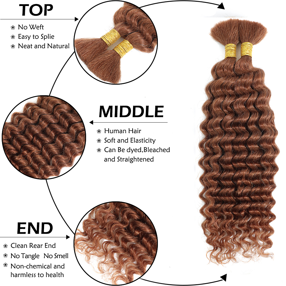 18inch Deep Wave Bulks 100G 2  - Hair Care For Wavy Hair บทวิจารณ์และราคา