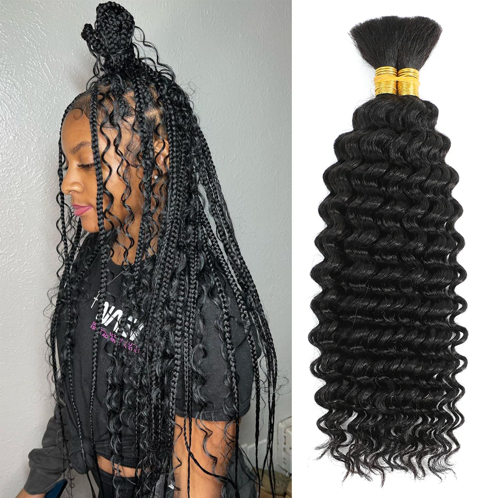 Bulk Human Hair Deep Wave For  - Hair Care For Wavy Hair บทวิจารณ์และราคา