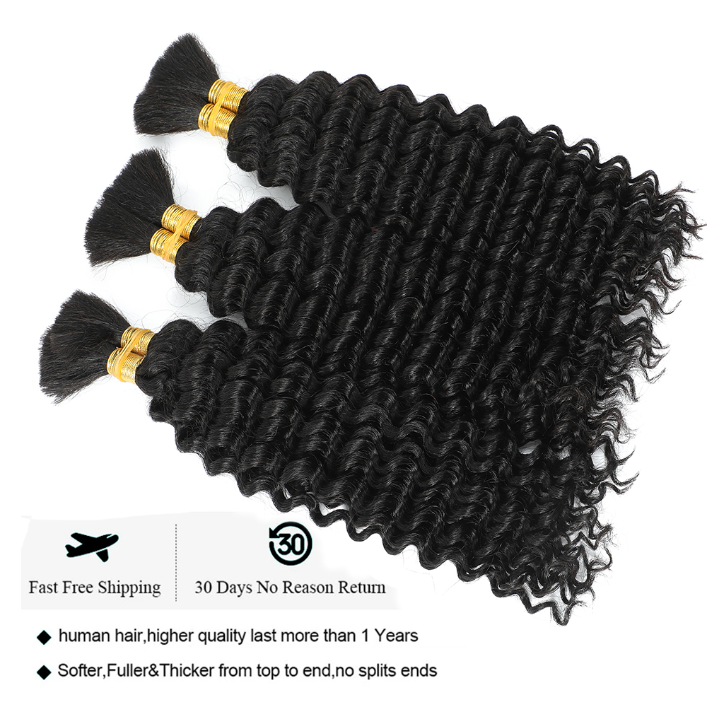 Bulk Human Hair Deep Wave For  - Hair Care For Wavy Hair บทวิจารณ์และราคา