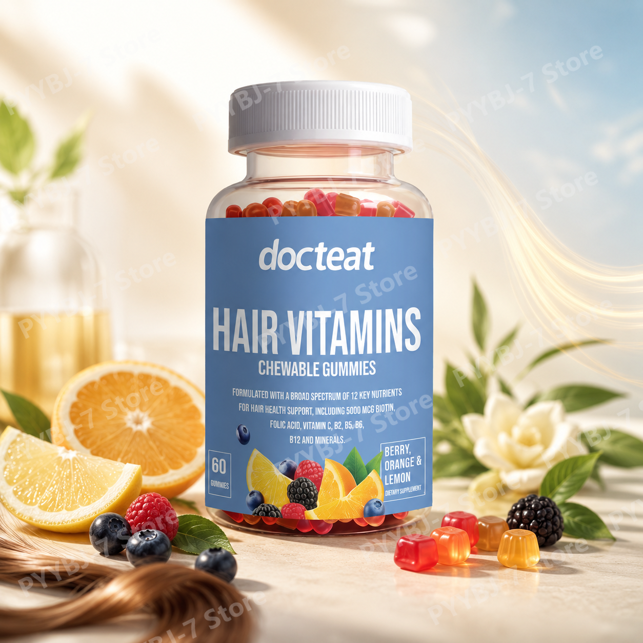 Hair Skin Nails Beauty Gummies - Hair Care Orange บทวิจารณ์และราคา