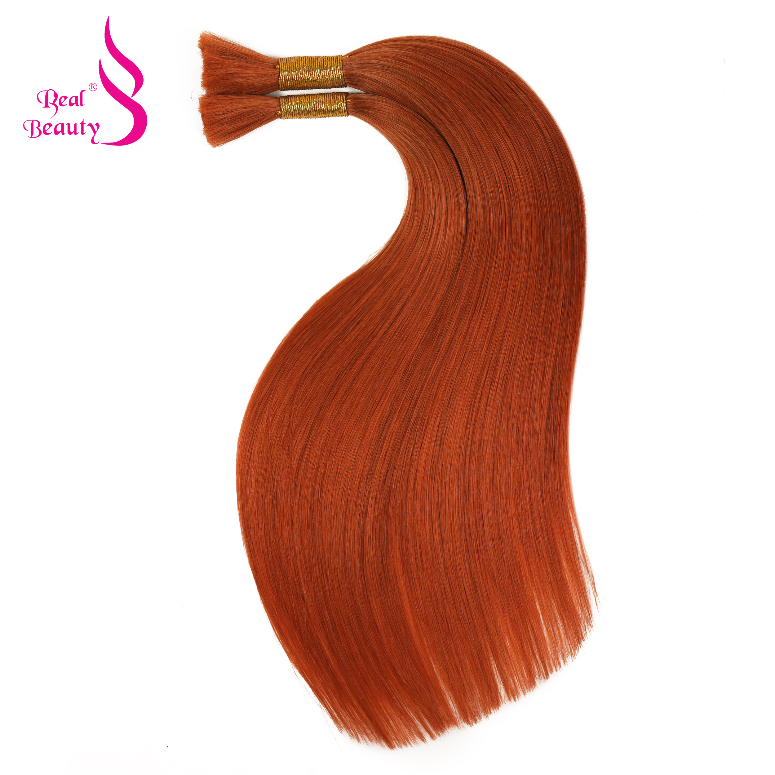 Ginger Human Hair Bulk 350# No - Hair Care Orange บทวิจารณ์และราคา