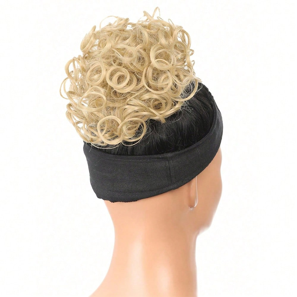 Messy Curly Hair Bun Ponytail  - Hair Care Wavy Hair บทวิจารณ์และราคา