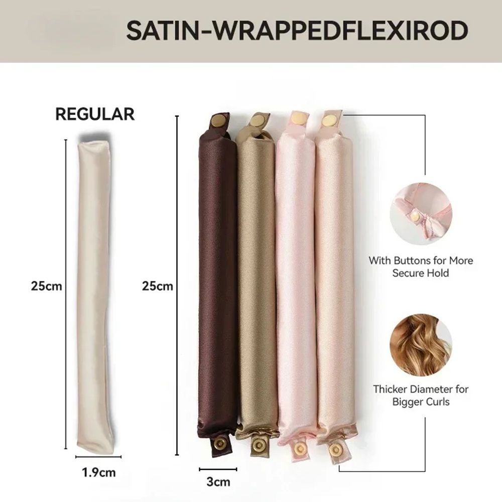 5pcs Heatless Curling Rod Set  - Hair Roller Set Flexi บทวิจารณ์และราคา