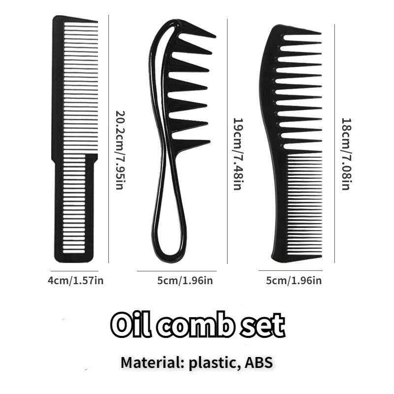 2/3/4pcs Wide Tooth Curl Comb  - Hair Care Wavy Hair บทวิจารณ์และราคา