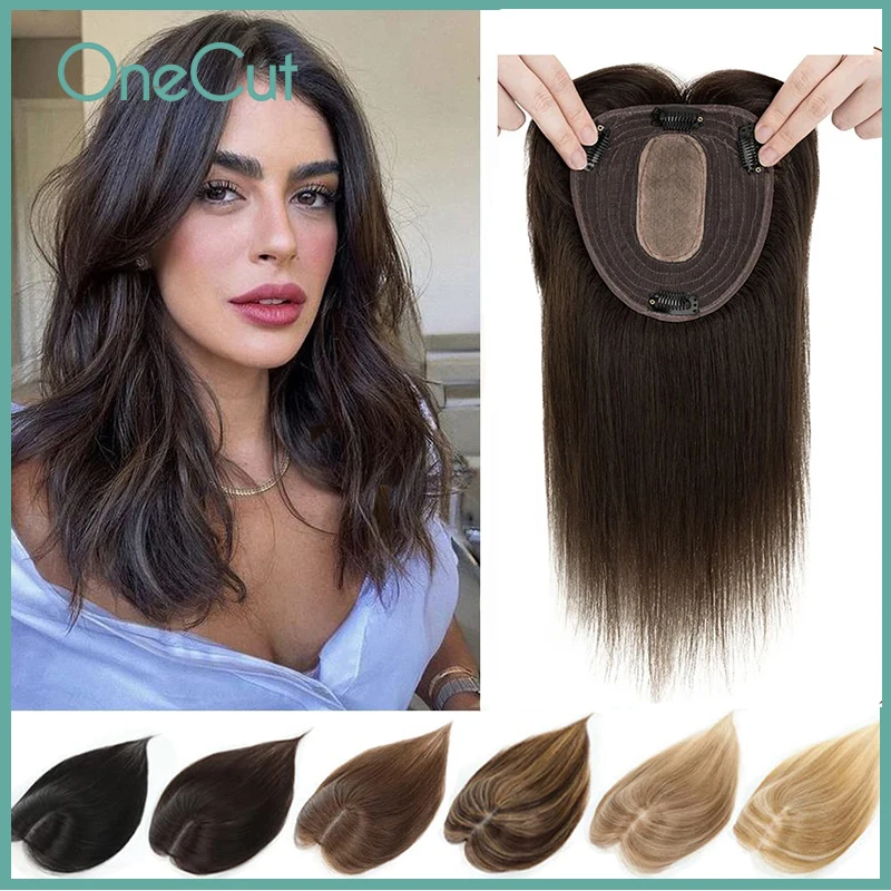 Straight Silk Top Base Topper  - Clip In Hair Piece บทวิจารณ์และราคา