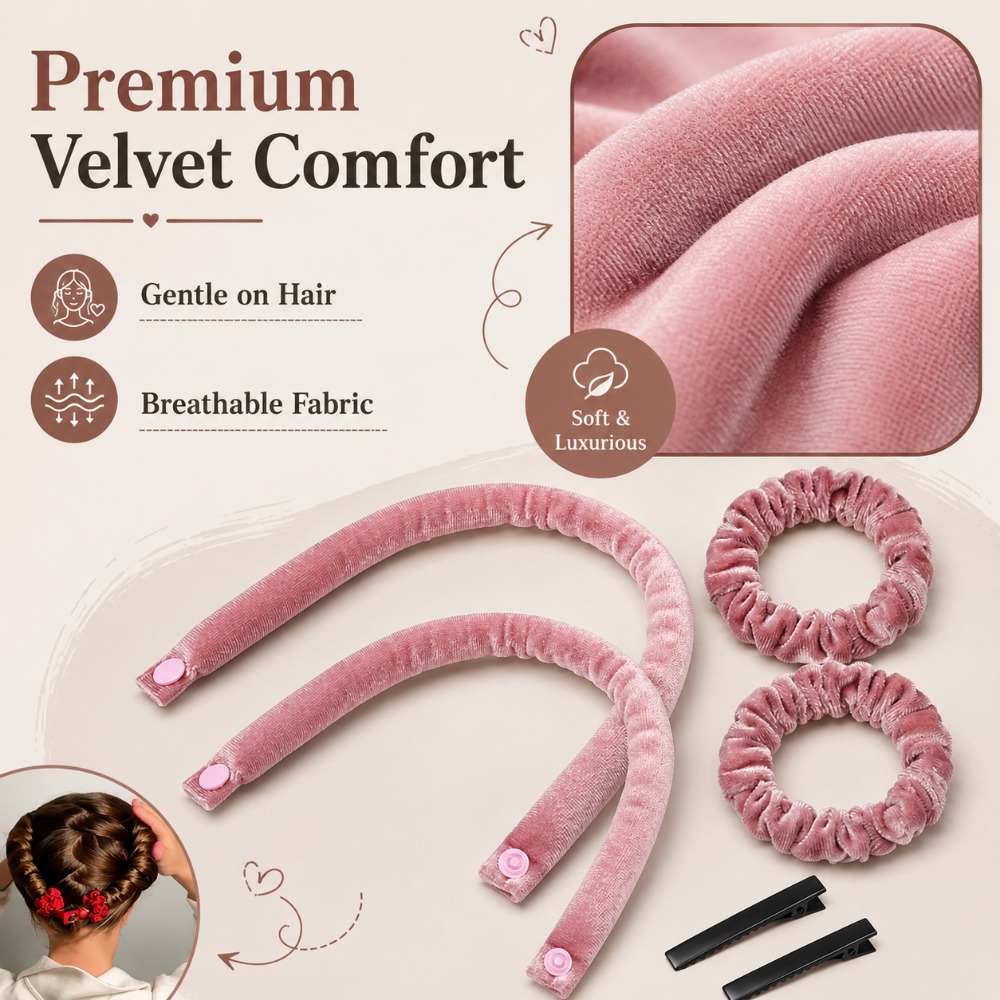 6Pcs Heatless Curling Rod Set  - Hair Roller Set Flexi บทวิจารณ์และราคา
