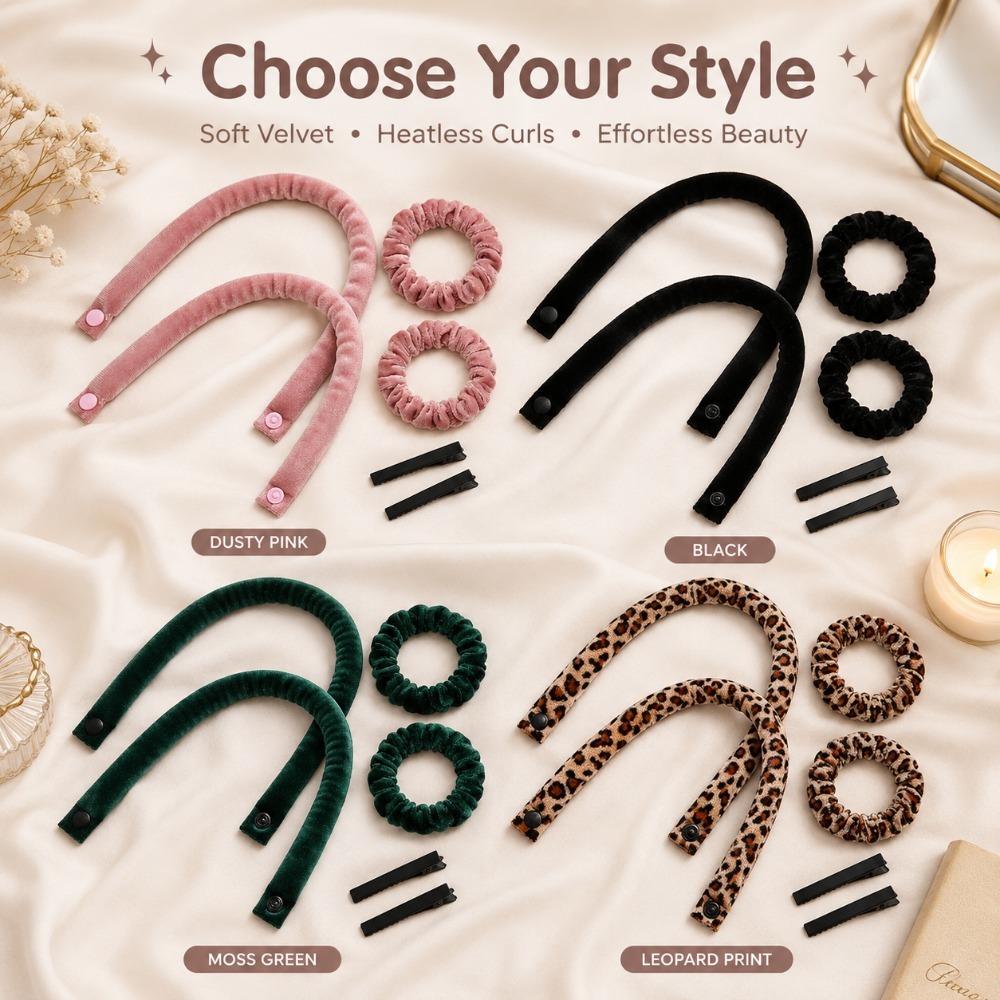 6Pcs Heatless Curling Rod Set  - Hair Roller Set Flexi บทวิจารณ์และราคา