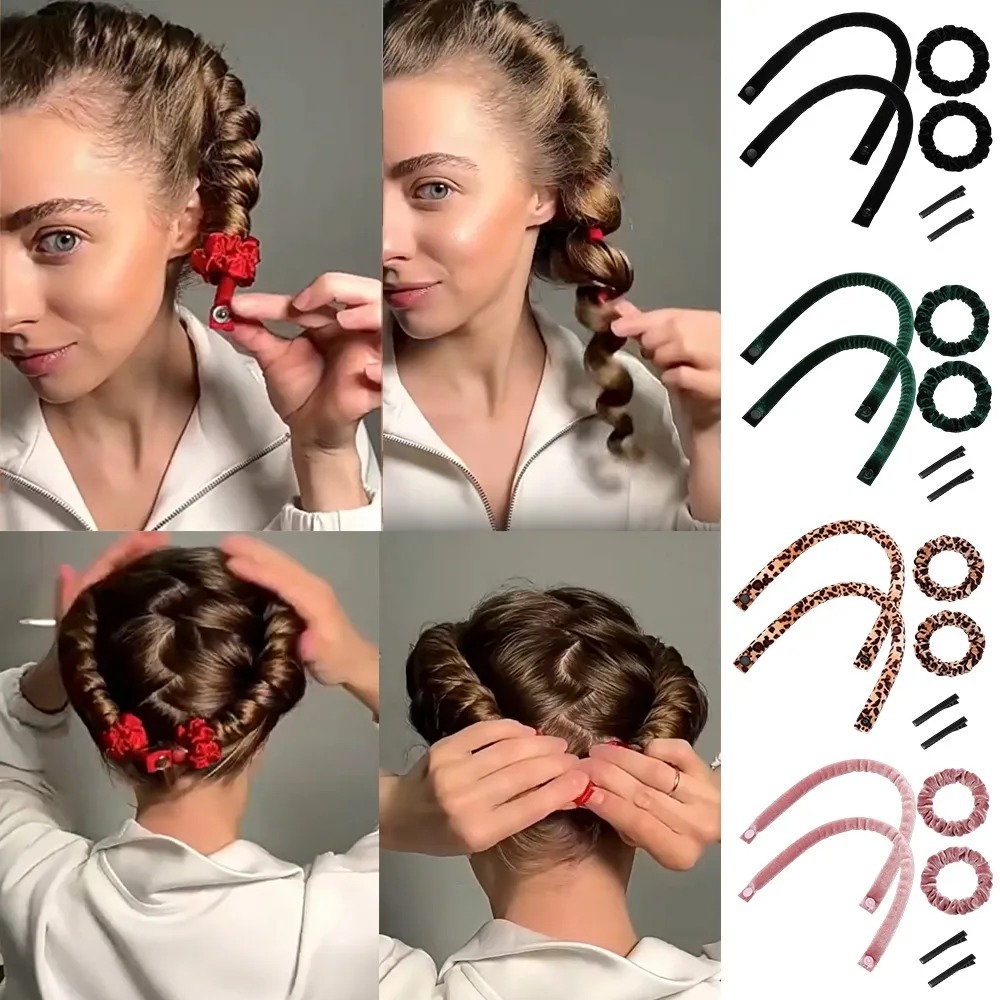 6Pcs Heatless Curling Rod Set  - Hair Roller Set Flexi บทวิจารณ์และราคา