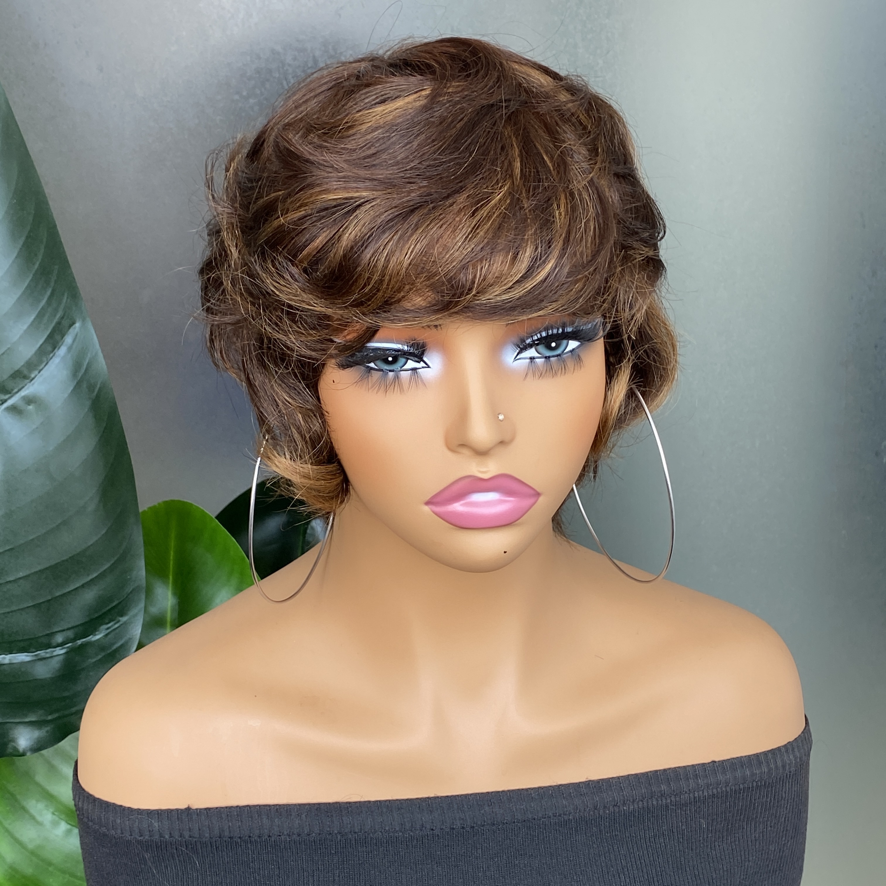 Remy Human Hair Wavy Pixie Cut - Hair Care Wavy Hair บทวิจารณ์และราคา