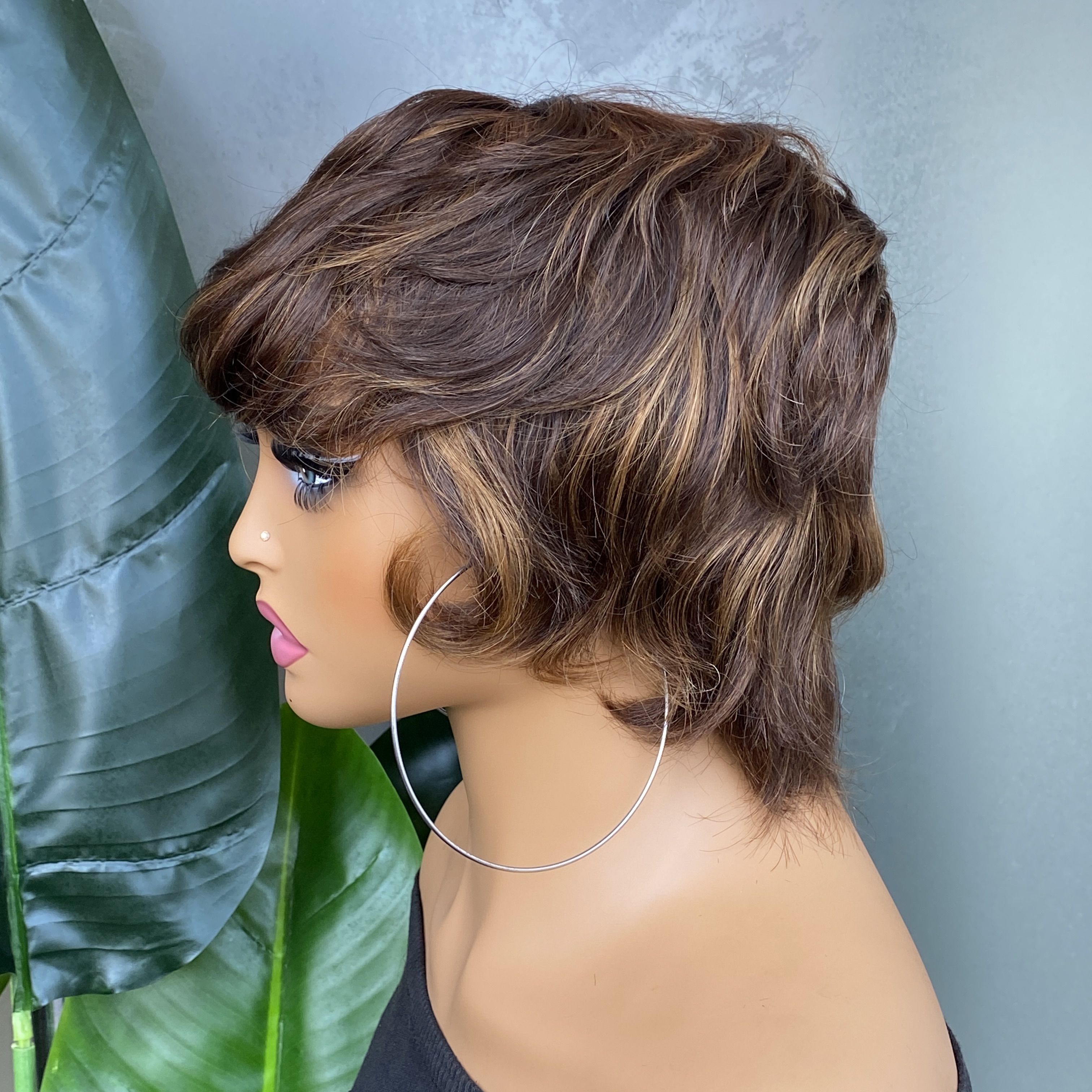 Remy Human Hair Wavy Pixie Cut - Hair Care Wavy Hair บทวิจารณ์และราคา