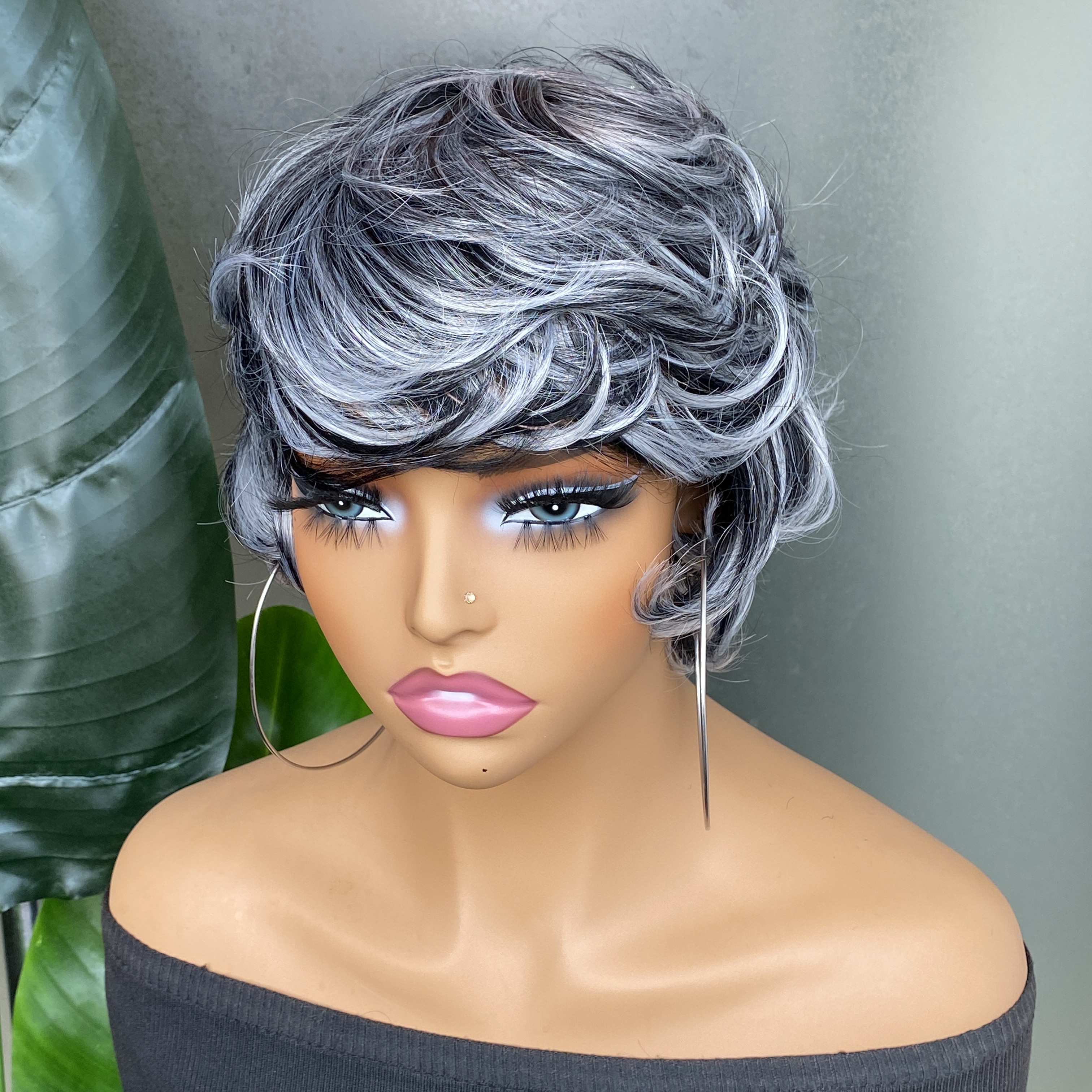 Remy Human Hair Wavy Pixie Cut - Hair Care Wavy Hair บทวิจารณ์และราคา