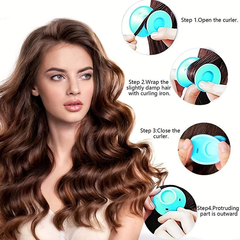 10pcs hair curler  Magic Silic - Hair Care For Curly Dry Hair บทวิจารณ์และราคา