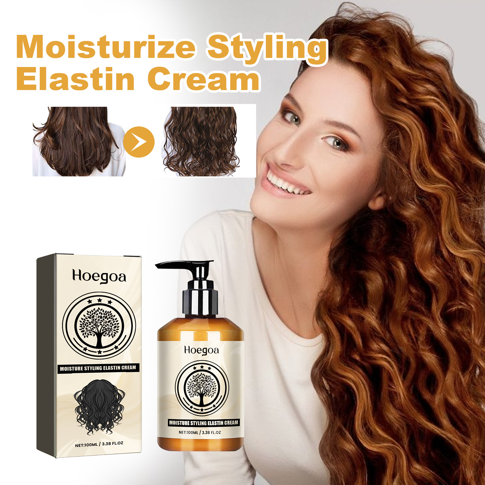 Moroccan Curly Hair Elastin Lo - Hair Care Wavy Hair บทวิจารณ์และราคา