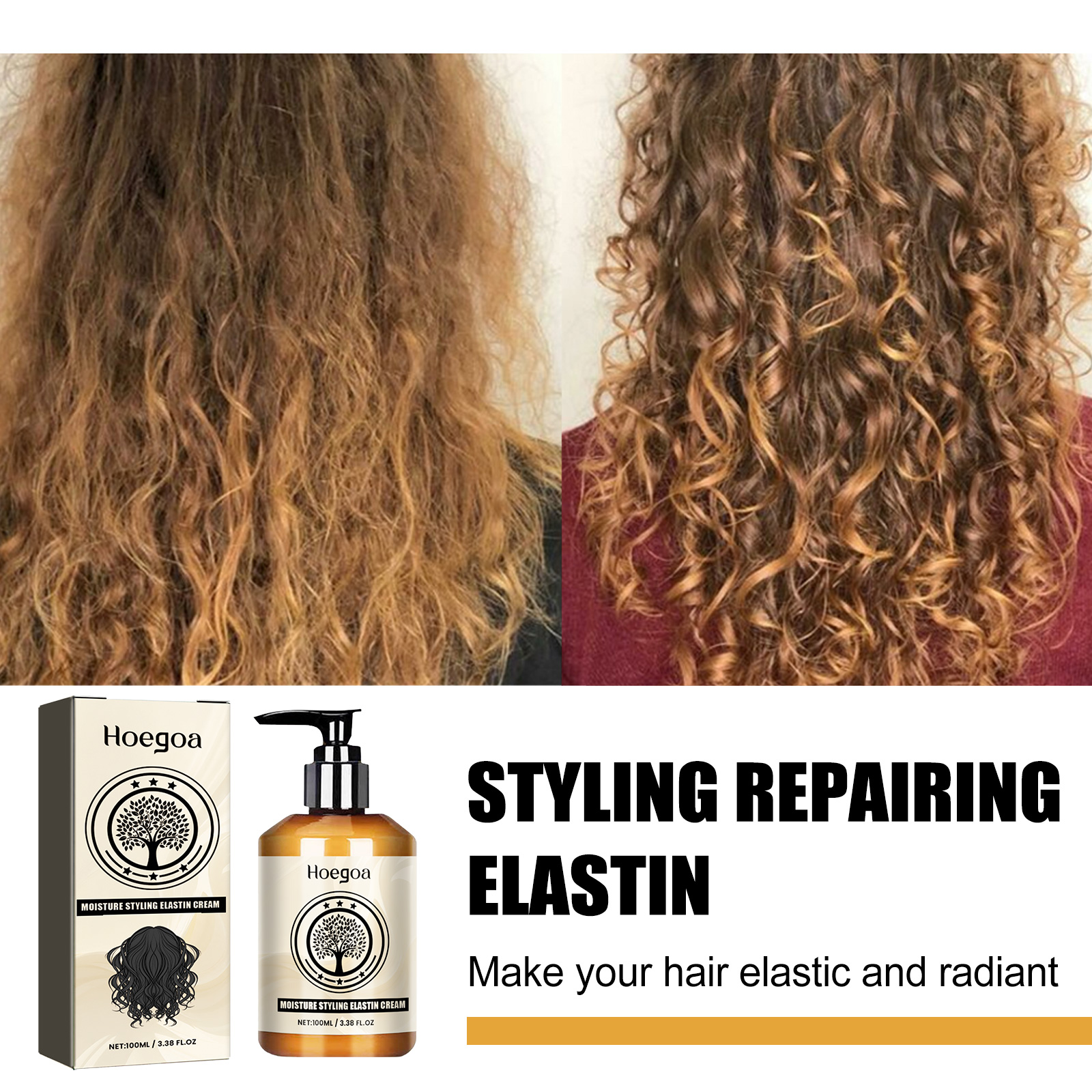Moroccan Curly Hair Elastin Lo - Hair Care Wavy Hair บทวิจารณ์และราคา