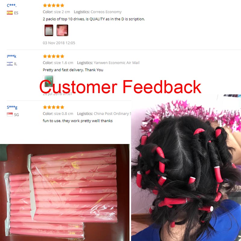 10 Pcs/Set Soft Hair Curlers M - Hair Roller Set Flexi บทวิจารณ์และราคา
