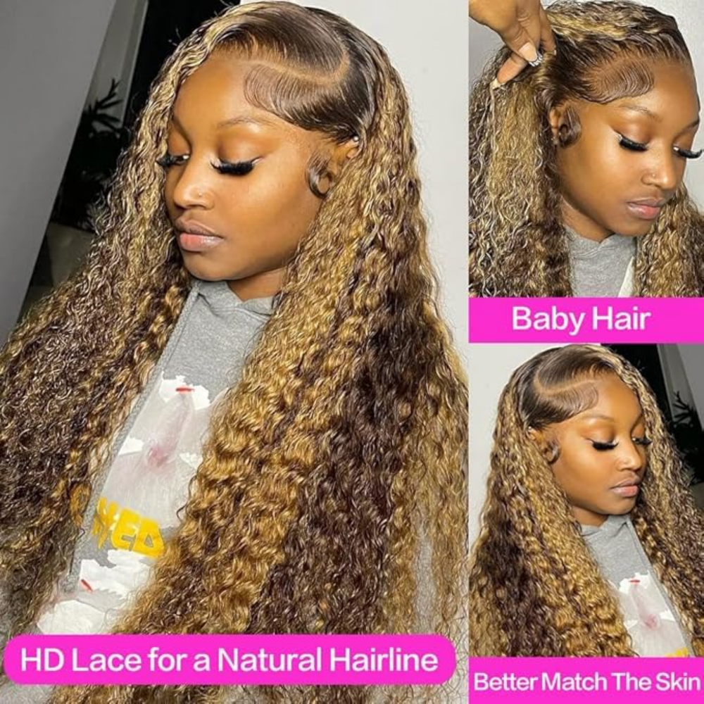 Highlight Curly Wig 13x4 Lace  - Hair Care For Wavy Hair บทวิจารณ์และราคา